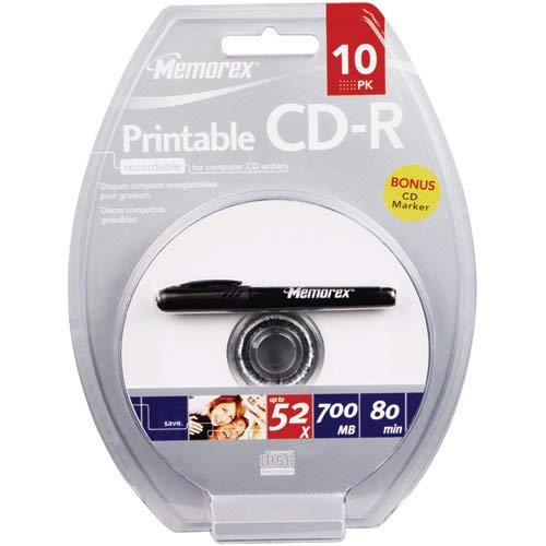 52X Write-Once CD-r 80 with White Ink Jet Printable Surface