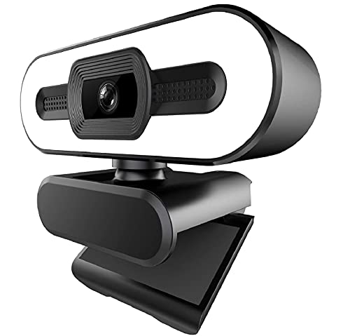 PC Webcam for Streaming HD 1080P, Free Traveler USB Pro Computer Web Camera Video Cam for Mac Windows Laptop Conferencing Gaming with Microphone & Ring Light