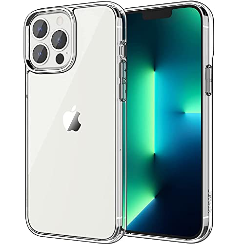 Case for iPhone 13 Pro 6.1-Inch, Non-Yellowing Shockproof Phone Bumper Cover, Anti-Scratch Clear Back (Clear)