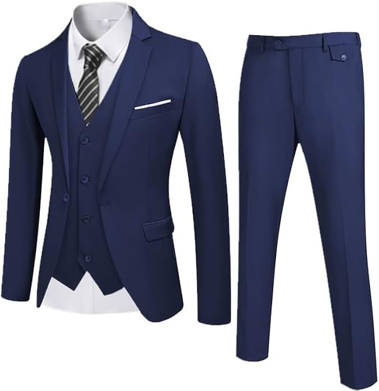 Men's 3-Piece Slim Fit Wedding Suit Set