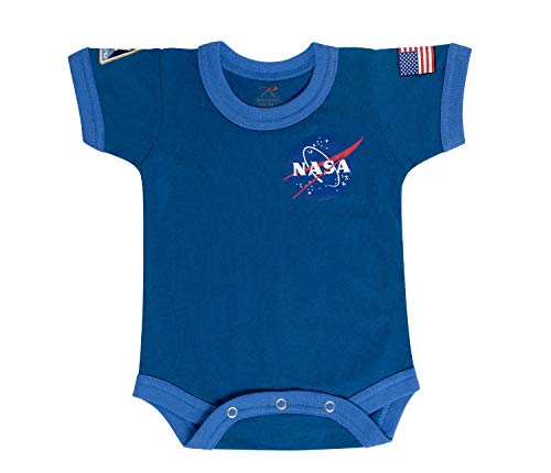 NASA Infant One Piece Bodysuit, 3-6 Months Navy Blue
