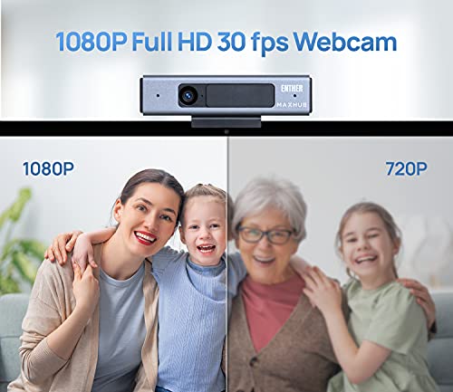 Webcam HD 1080P with Microphone,Business Web Camera,Laptop Desktop Full HD Web Computer Camera,Plug and Play,for Zoom/Skype/Teams, Video Conferencing, Teaching, Streaming, and Gaming