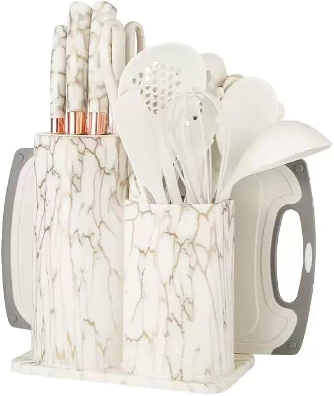 25-Piece Marble Pattern Kitchen Utensil Set
