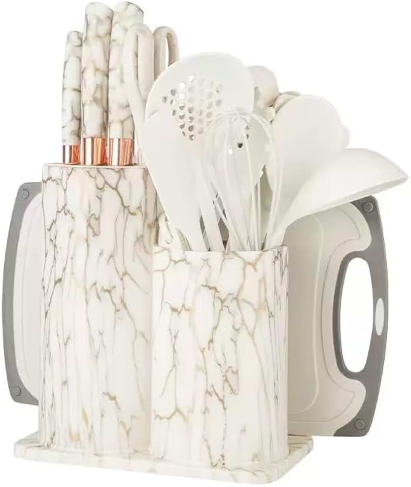 25-Piece Marble Pattern Kitchen Utensil Set