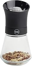 Black 12.5cm Spice Mill with Removable Glass Base