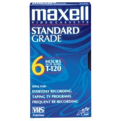 T120GX/5PK VHS Cassette Standard Grade T-120, 6 Hour 5-Pack