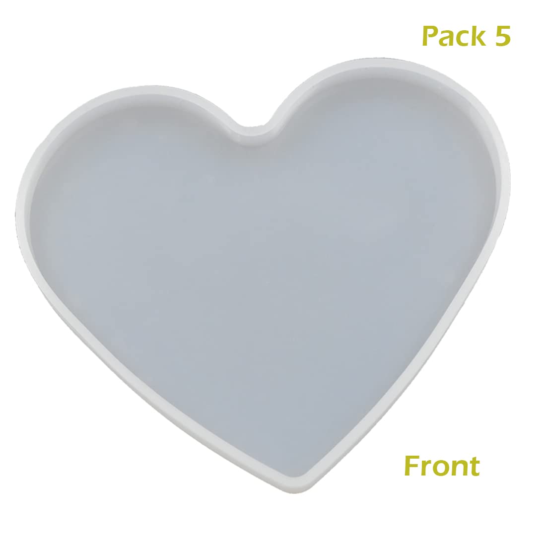 Love Heart Epoxy Mold Set 5Pcs Silicone Coasters
