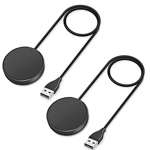 2 Pack Compatible with Samsung Galaxy Watch 4/4 Classic/3/Active/Active 2 Wireless Charging Dock, Replacement USB Charger Cable Cord Stand for Galaxy Watch 4/4 Classic/3 /Active/Active 2