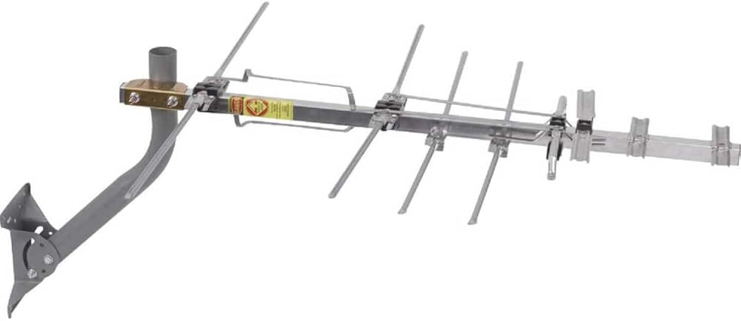 Outdoor or attic Yagi TV antenna for long-range digital reception