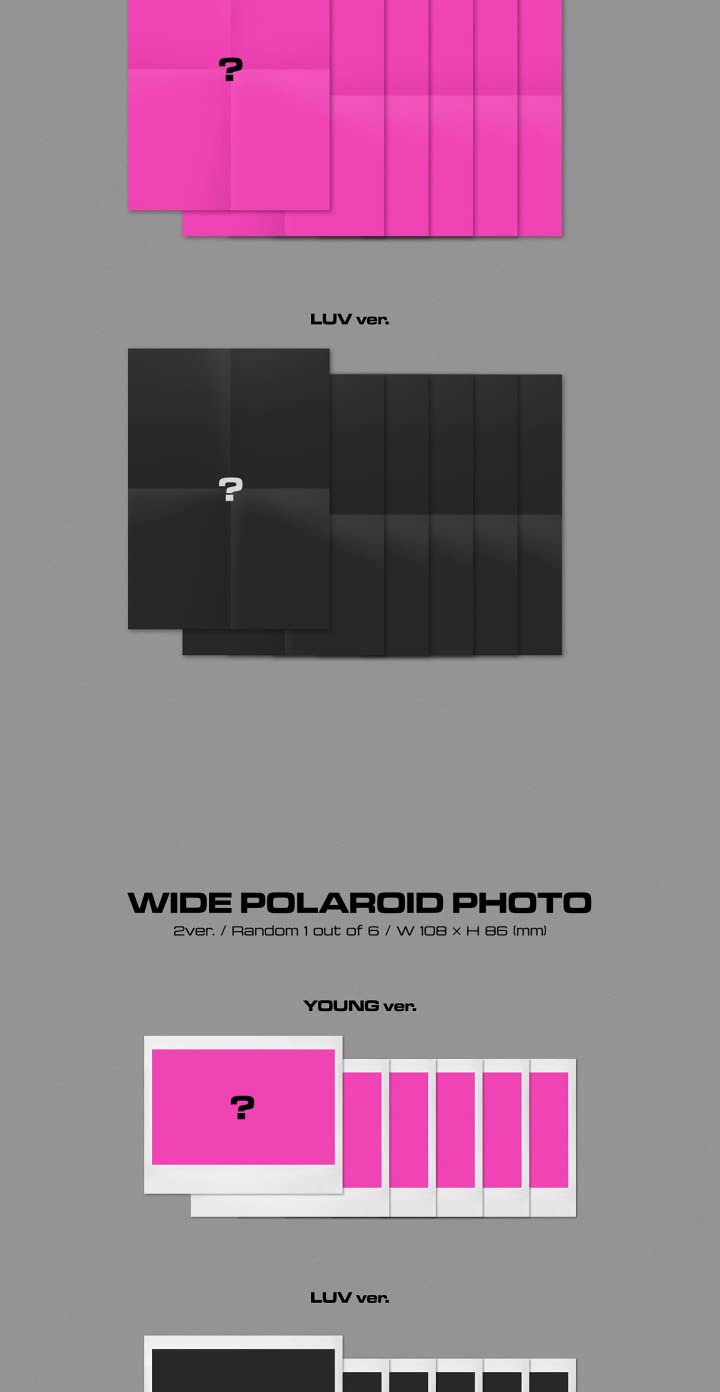 STAYC Young-LUV2nd Mini Album 2 Version Set CD+1p Folding Poster On Pack+1p Wide Polaroid+1p PhotoCard+1p Fragrance Card+1p Lettering Tattoo Sticker+1p AR Card+Tracking Kpop Sealed