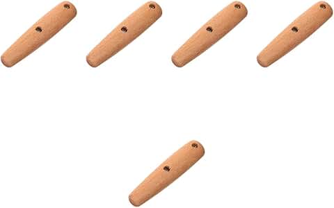 5 Sets Wooden Handle Replacement Spatulas for Cookware