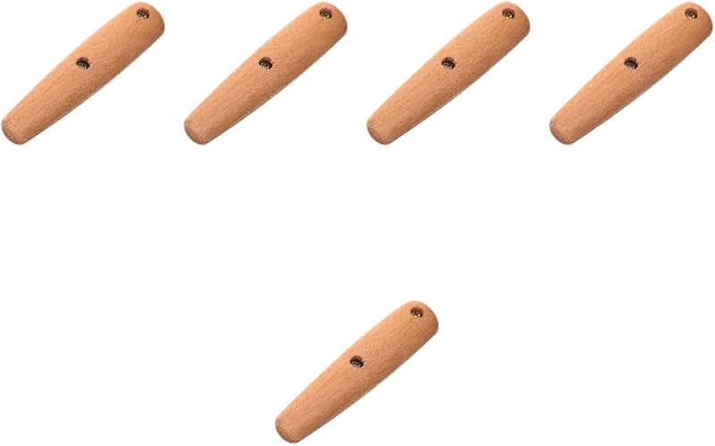 5 Sets Wooden Handle Replacement Spatulas for Cookware