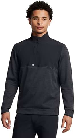 Men's Storm SweaterFleece Half Zip in Black and White, XX-Large