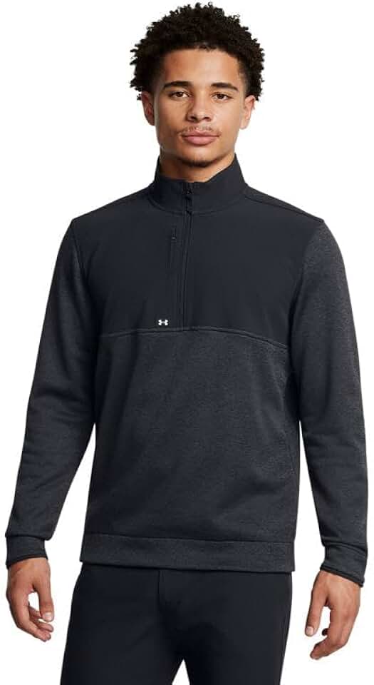Men's Storm SweaterFleece Half Zip in Black and White, XX-Large
