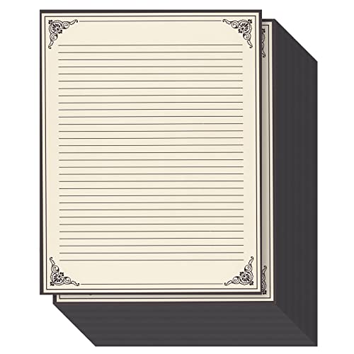 Vintage lined letter paper, 96 sheets, cream, 8.5 x 11