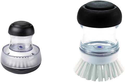 Soap Dispensing Palm Brush with Storage