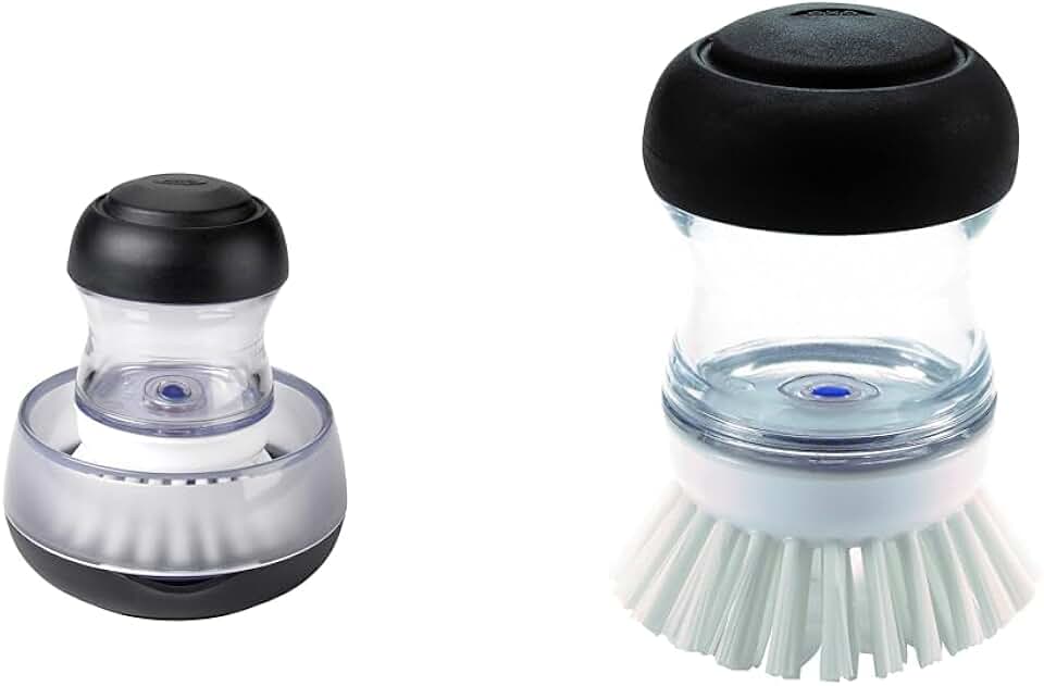 Soap Dispensing Palm Brush with Storage