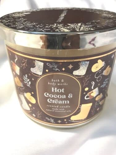  3-Wick Candle w/Essential Oils  14.5 oz  2021 Scents! Hot Cocoa  Cream)