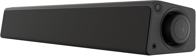 Mini Under-Monitor Soundbar with Bluetooth and USB