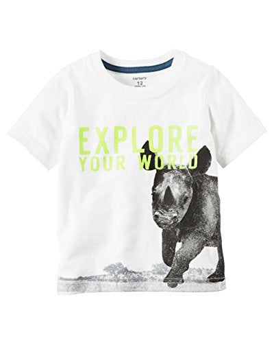 Carter s Baby Boys  Explore Your World Graphic Tee, 3 Months Ivory
