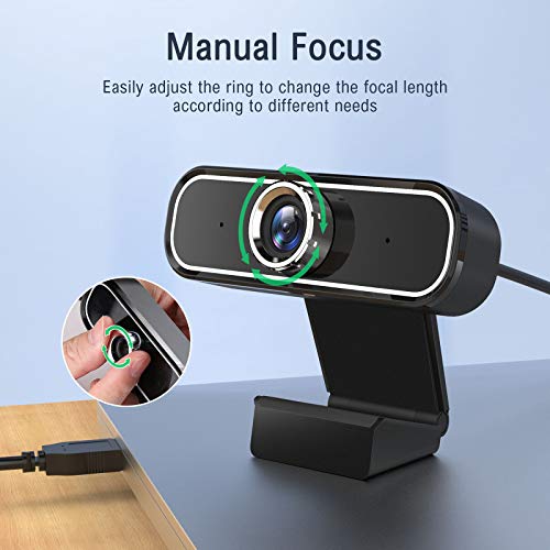 2K Webcam with Microphone for Desktop,Web Camera Computer Camera with Tripod, USB Streaming Webcams for PC, Laptop, Desktop, Video Camera for Computer,Mac Windows Grey