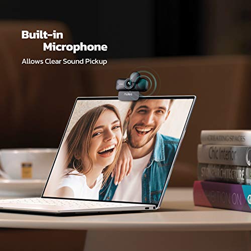 HD Webcam 1080P with Microphone for PC/Laptop Camera, Computer USB Camera with Privacy Cover for Video Calling, Online Classes, Conference, Works with skype, Zoom, Facetime