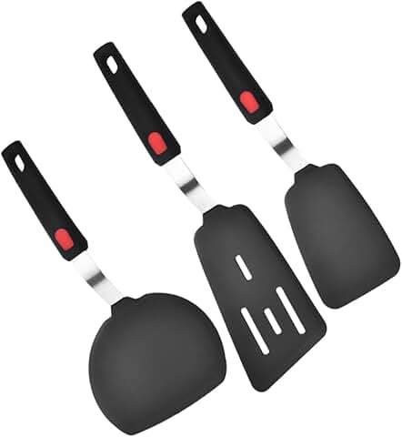 Heat Resistant Silicone Spatula for Cooking and Stirring