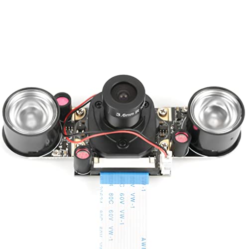Camera Module Board 5MP OV5647 Sensor 72 Viewing Angle Night Vision Automatically Switch Camera Module Board with IR CUT/850IR Fill Lights for Raspberry pi B 3/2