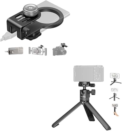 SmallRig SSD Holder and Mount with Cold Shoe Clamp and Mini Tripod