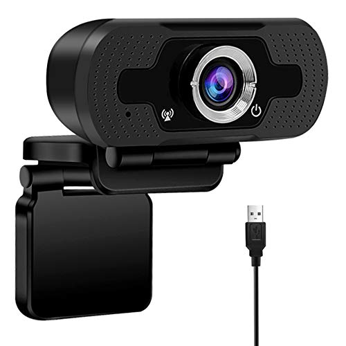 1080P HD Webcam with Noise-Reduction Microphone for Laptop and Desktop Video Calling, Video Recording, Online Teaching, Games, etc. Easy to use, USB Plug-and-Play Webcam.