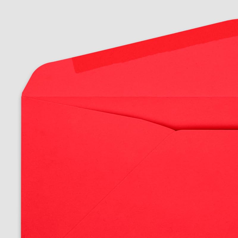 Electric Coral Business Envelopes, 3 7/8" x 8 7/8", 50 Pack
