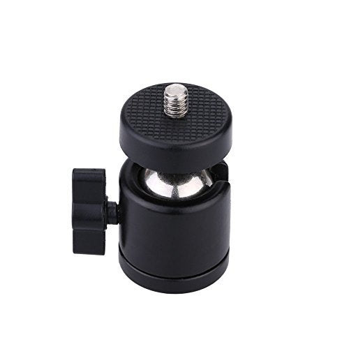 1/4" Swivel Mini Ball Head Screw Tripod Mount for DSLR Camera Camcorder Light Bracket, Pack of 1