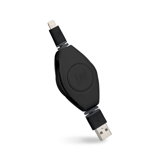 Premier Series Retractable Lightning to USB Cable, 3.2 ft, Black