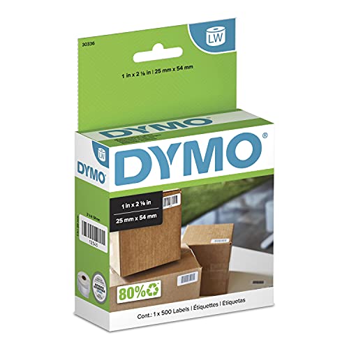 LW Multi-Purpose Labels for LabelWriter Label Printers, White, 1'' x 2-1/8'', 1 roll of 500 (30336)