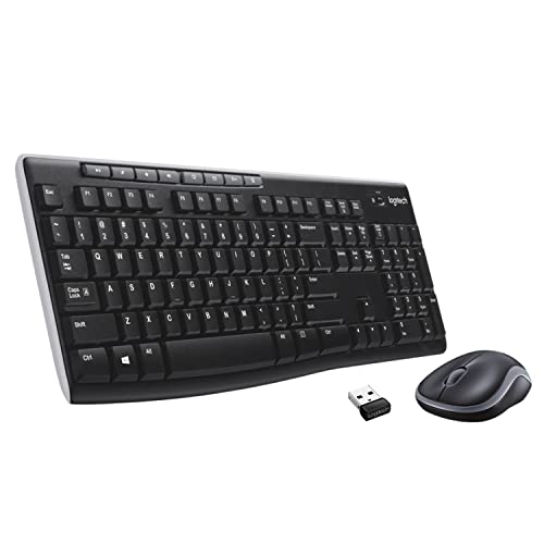 MK270 wireless keyboard and mouse combo for Windows, black