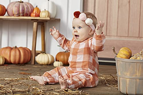 Baby Girls' Check One Piece and Headband Set, Pink, 0-3 Months