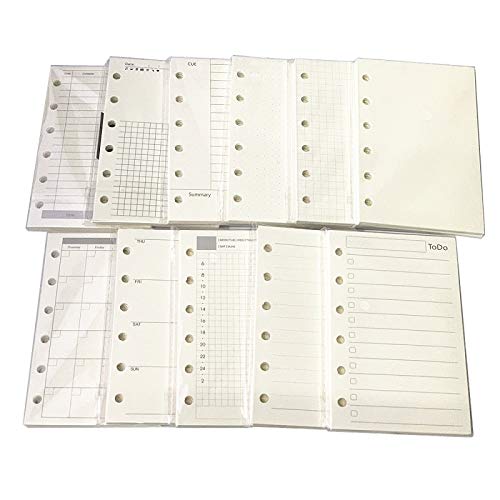 A7 Planner Inserts, 11 Packs, 45 Sheets Each