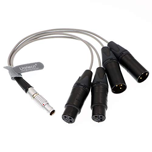 10 Pin Male Plug to 4 XLR 3 Pin Breakout Audio Input Output Cable for Atomos Shogun Monitor Recorder Audio Splitter 30cm