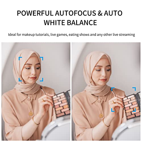 CC02 QHD AutoFocus 2k Webcam, Camera for Laptop, Computer Web Camera, 2 Mics Streaming Webcam with Privacy Cover, Plug&Play USB Camera for Zoom/Skype/YouTube, Conferencing and Video Calling