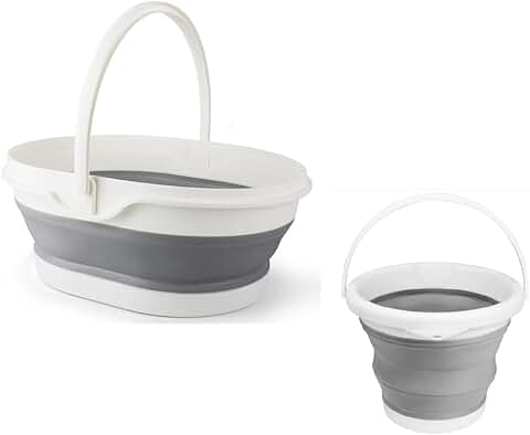 Collapsible Foot Bath and Cleaning Buckets