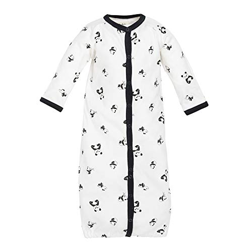 Cotton Uni  Baby Convertible Romper, Panda Print, 0-3m