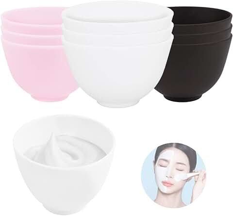 9-Piece Silicone Face Mask Mixing Bowls for Home Use