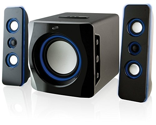 Bluetooth Speaker System with Built-In Subwoofer, 7.28 x 8.86 x 7.28 Inches, Black (iHB23B)