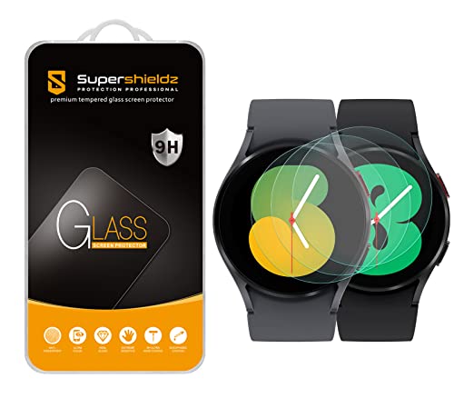 (3 Pack) Designed for Samsung Galaxy Watch 5 (40mm) / Galaxy Watch 4 (40mm) Tempered Glass Screen Protector, Anti Scratch, Bubble Free