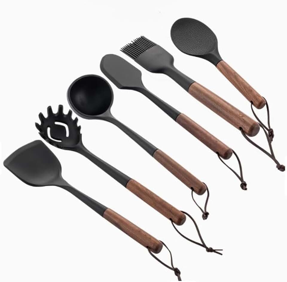 Set of 6 Non-Stick Silicone Spatulas for Cooking