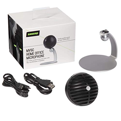 MV5C Home Office Microphone, Conferencing Microphone for Mac & PC, Crystal Clear Voice & Call, Durable & Portable Design, Quick & Easy Setup, Works with Team, Zoom & Others - Black (MV5C-USB)