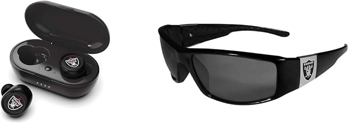 Wireless NFL Earbuds and Black Sunglasses