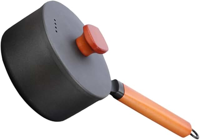 Non-Stick Sauce Pan with Wooden Handle, 9.5 Inch