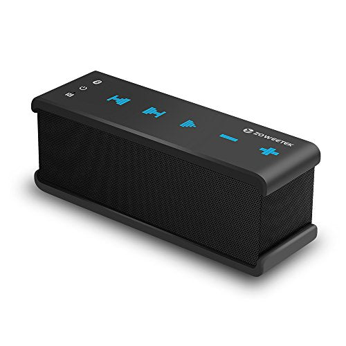 Portable Bluetooth Stereo Speaker with AUX Input, Bass, Hands-Free Calls, IPX5 Waterproof for iPhone iPad Android Phones Computer
