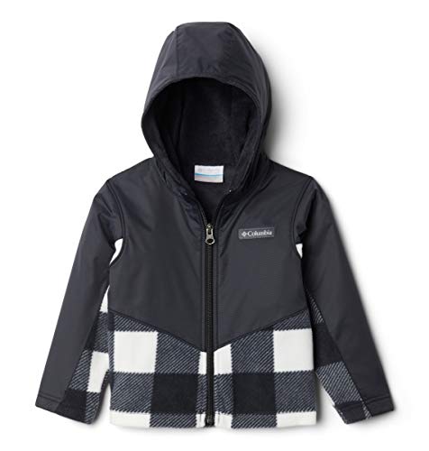 Baby Steens Mt Overlay Hoodie, Black Check Print/Black, 3/6